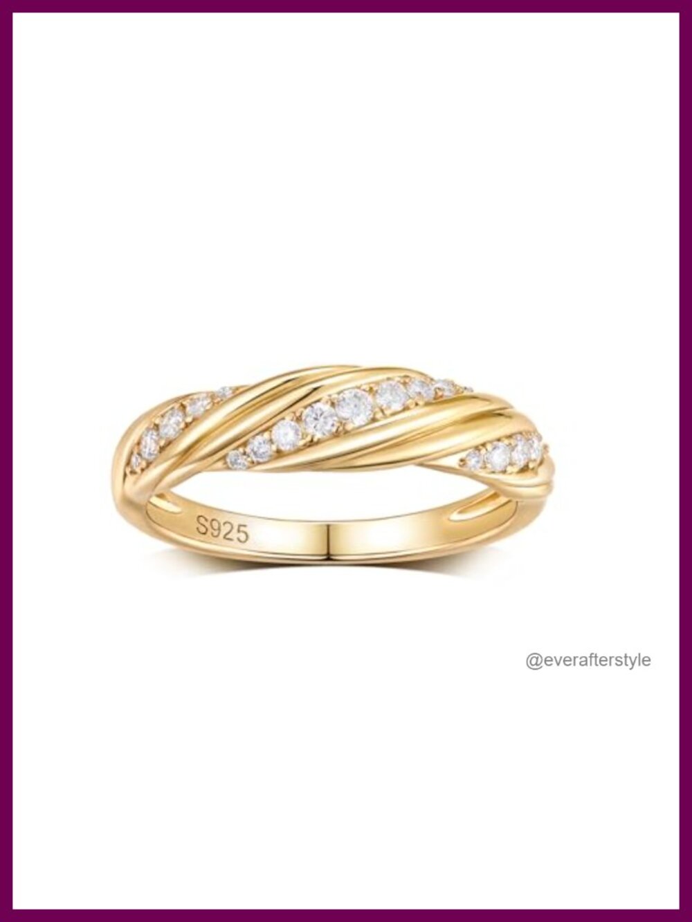 Moissanite Twisted Eternity Ring 925 Sterling Silver Bezel Set Size 7